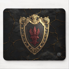Souveränes Rubinrotes Barock-Gaming  Mousepad