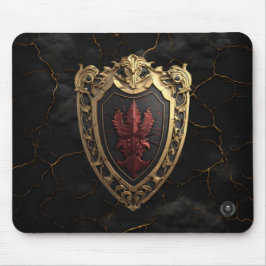 Souveränes Rubinrotes Barock-Gaming Mousepad