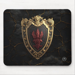 Souveränes Rubinrotes Barock-Gaming Mousepad