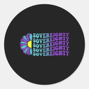 Souveränitäts-Suizidpräventions-Bewusstseins-Sonne Runder Aufkleber