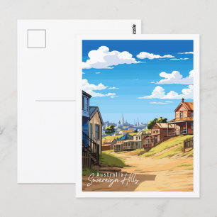 Souvereign Hills Australien Jahrgang Reise Ort Postkarte