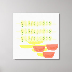 Souvlaki Griechen-Malerei Kunst Leinwanddruck