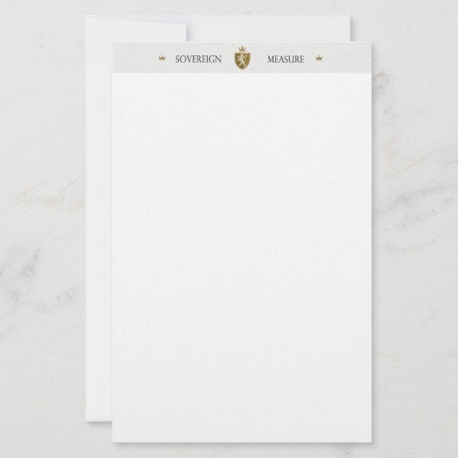 SOVEREIGN MEASURE 便箋 BRIEFPAPIER (Vorderseite)