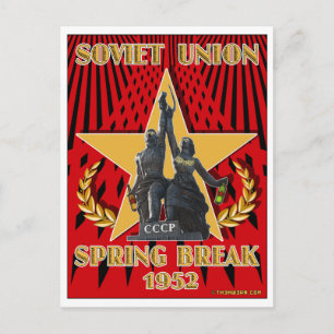 Soviet Spring Break 1952 Postkarte