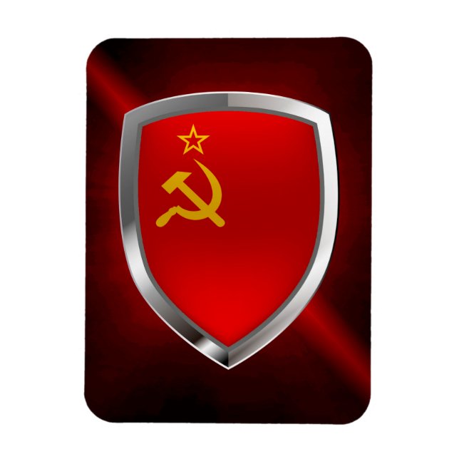 Sovietische Gewerkschaft Mettalic Emblem Magnet (Vertikal)