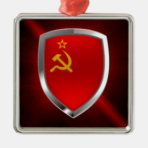 Sovietische Gewerkschaft Mettalic Emblem Silbernes Ornament