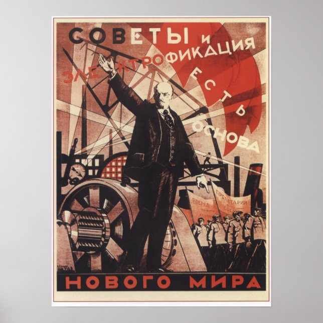 Soviets and Electricity Poster (Vorne)