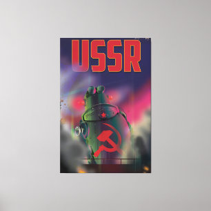 Sowjetisch Sowjets russische Cartoon Reise Poster  Leinwanddruck