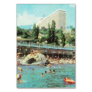Sowjetische Postkarte Hotel Jalta(1979) Tischnummer