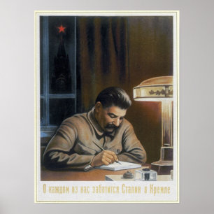 Sowjetische Propaganda Stalin 1940 UDSSR Poster