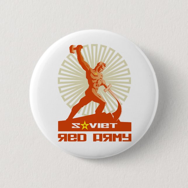 Sowjetische rote Armee-Skulptur Button (Vorderseite)