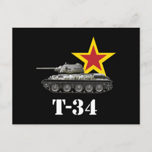 Sowjetischer russischer Panzer 2. Weltkrieg Postkarte