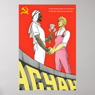 Sowjetisches Arabisches Freundschaftsposter – Vint Poster