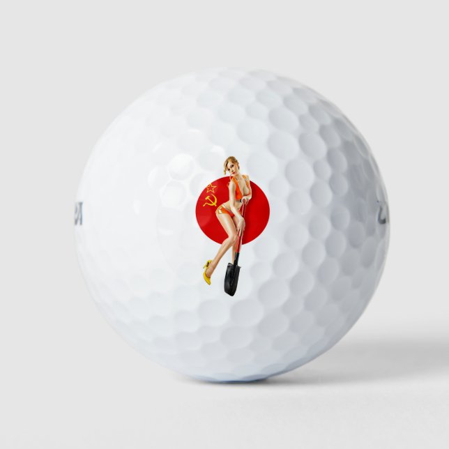 Sowjetisches Button Golfball (Vorderseite)