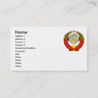 Sowjetisches Emblem Visitenkarte