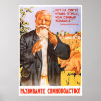 sowjetisches Propagandaposter von Kolkhoz 1955