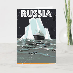 Sowjetrussland Arktis Reiseplakat Feiertagskarte