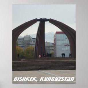 Sowjetsiegplatz, Bischkek Frunze, Kirgisistan Poster