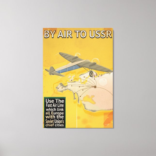 Sowjetunion Vintage Travel Poster Leinwanddruck (Vorderseite)