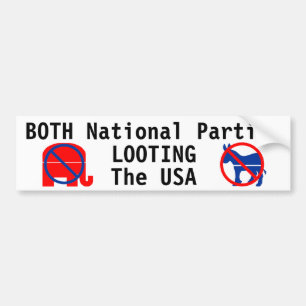 SOWOHL NATIONALE PARTYS, DIE DIE USA BEFINDEN AUTOAUFKLEBER