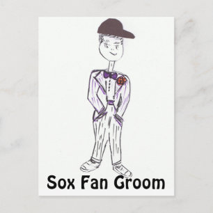 Sox Fan Groom Postkarte
