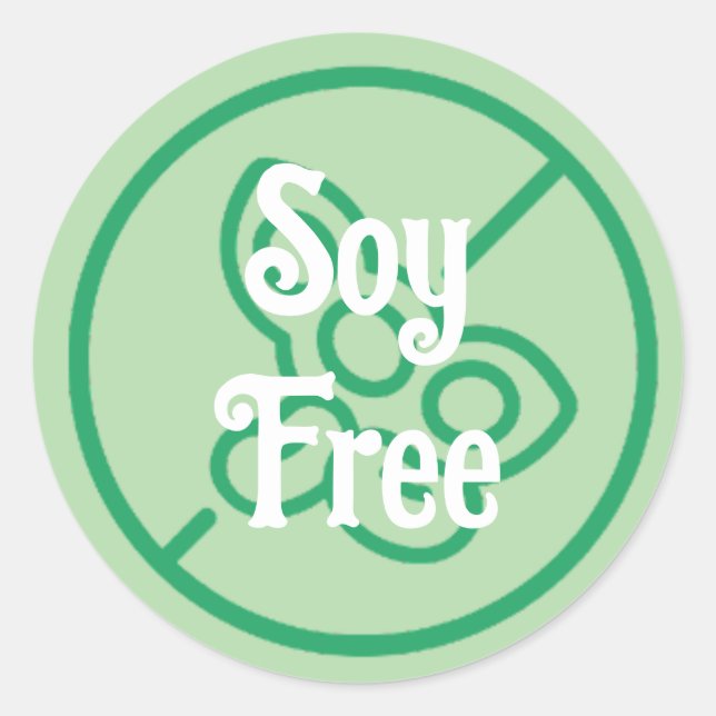 Soy Allergy Soy Free Warning Label Kleine Unterneh Runder Aufkleber (Vorderseite)