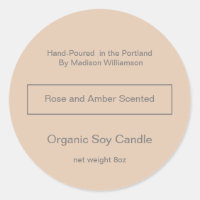 Soy Candle | Einfach rot und grau
