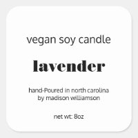 Soy Candle | Einfache schwarz-weiß, 3 Zoll
