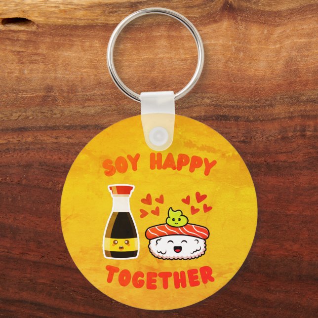 Soy Happy Together Niedlich Soy Sauce Pub Schlüsselanhänger (Vorderseite)