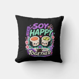 Soy Happy Together – Süßes Kawaii Sushi-Pärchen Kissen