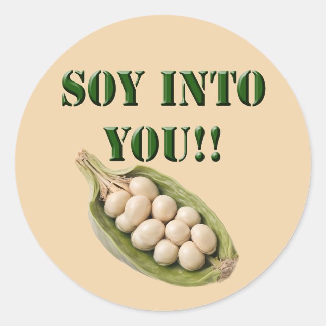 Soy In You: Eine Vegane Liebe-Geschichte, Runder Aufkleber (Vorderseite)