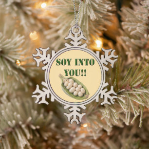 Soy In You: Eine Vegane Liebe-Geschichte, Schneeflocken Zinn-Ornament