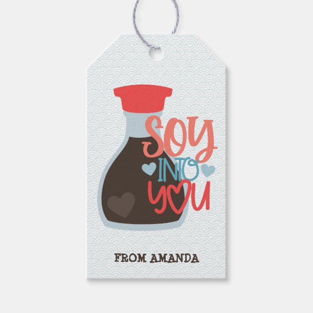 Soy in You Punny Valentine Geschenkanhänger (Vorderseite)