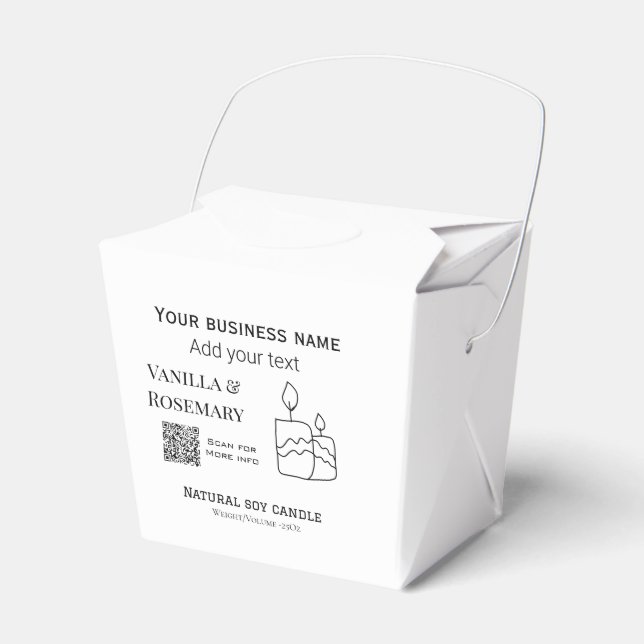 Soy-Kerzen-Geschäft hinzufügen q oder Code-Firmenn Geschenkschachtel (Vorderseite)