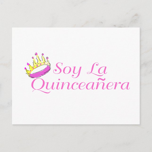 Soy La Quinceanera Postkarte (Vorderseite)
