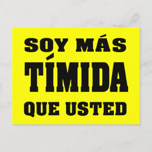 Soy mas timida que gewöhnt postkarte