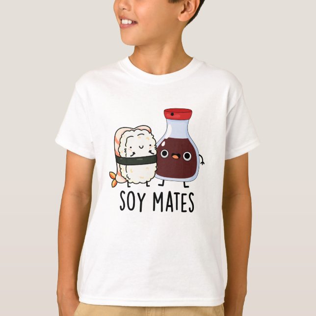 Soy Mates Funny Soy Sauce Puff T-Shirt (Vorderseite)