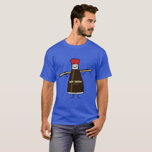 Soy Sauce Flasche Kondition asiatische Stäbchen T-Shirt