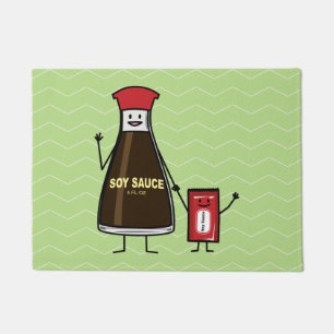 Soy Sauce Flasche Packet Kinder-Kondition asiatisc Fußmatte