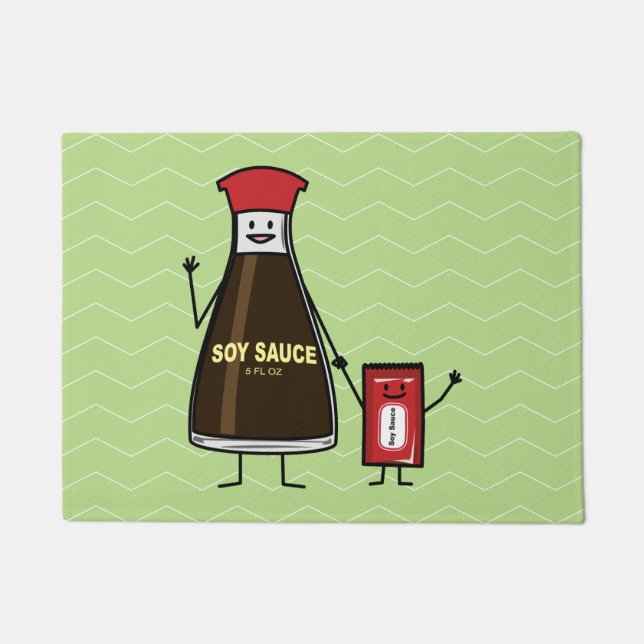 Soy Sauce Flasche Packet Kinder-Kondition asiatisc Fußmatte (Vorderseite)