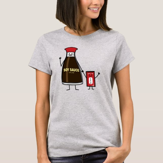 Soy Sauce Flasche Packet Kinder-Kondition asiatisc T-Shirt (Vorderseite)
