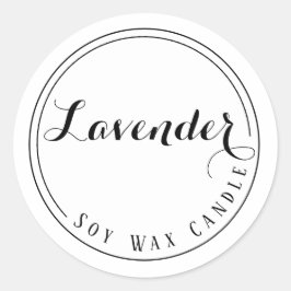 Soy-Wax-Kerzen Runder Aufkleber