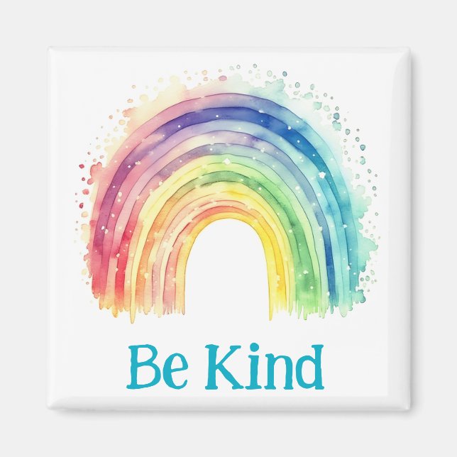 Soyez aimable aimant arc-en-ciel (Devant)