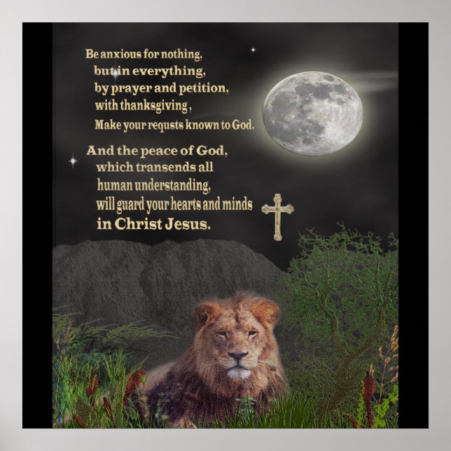 Soyez anxieux pour rien poster chrétien (Devant)