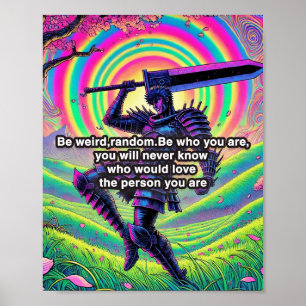 "Soyez audacieux, soyez vous" Papier à poster mat 