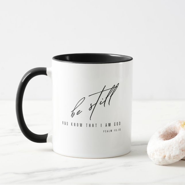 soyez calme et sachez que je suis Dieu. Mugs (Avec donut)