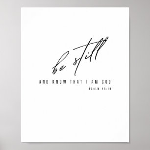 soyez calme et sachez que je suis Dieu. Poster et 