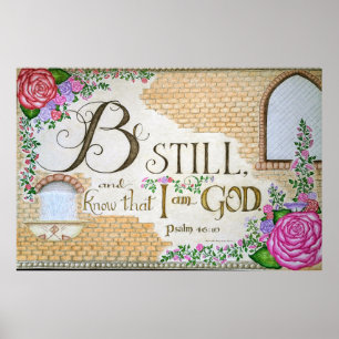 Soyez calme, Psaume 46:10 - Art mural