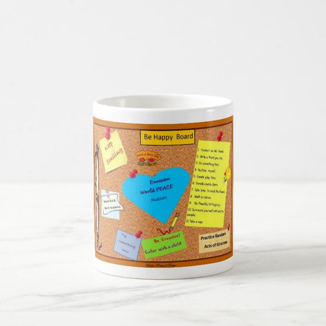 Soyez conception heureuse de tasse de table des (Centre)