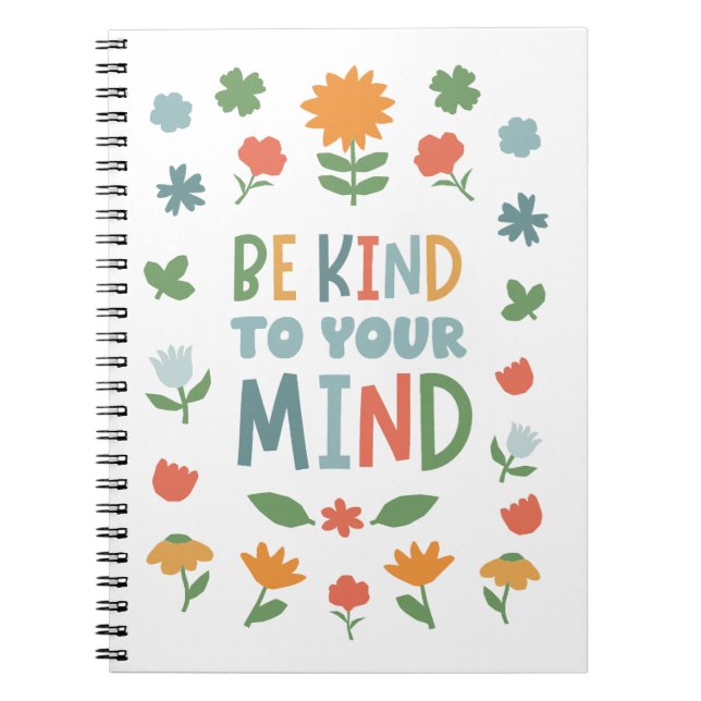 Soyez gentil avec votre esprit Floral Journal (Devant)